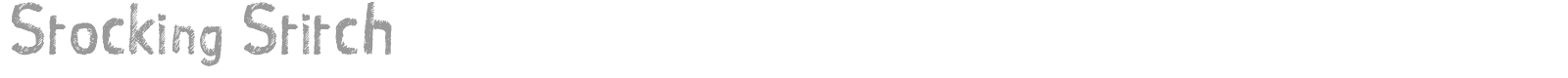 Stocking Stitch font preview